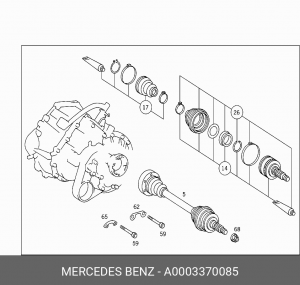 Пыльник ШРУСа A0003370085 MERCEDES BENZ