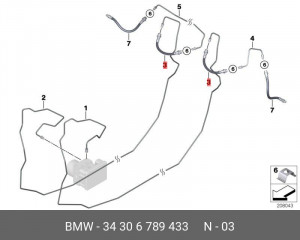 Шланг тормозной 34 30 6 789 433 BMW
