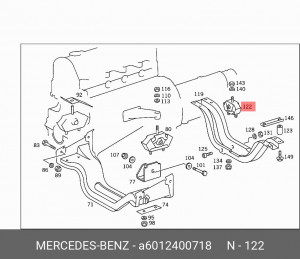 Подушка двигателя A6012400718 MERCEDES BENZ