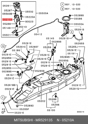 Крепление топливного бака MR529135 MITSUBISHI