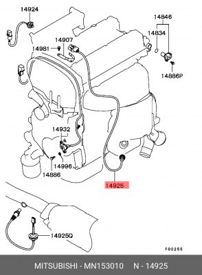 Датчик кислородный (лямбда-зонд) MN153010 MITSUBISHI