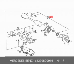 Подшипник ступицы колеса A 129 980 00 16 MERCEDES BENZ