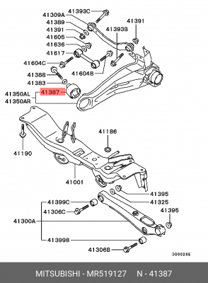 Втулка рычага подвески MR519127 MITSUBISHI