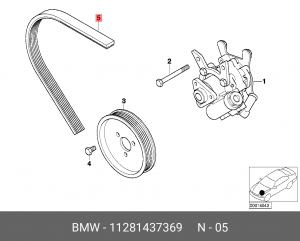 Ремень приводной 11 28 1 437 369 BMW