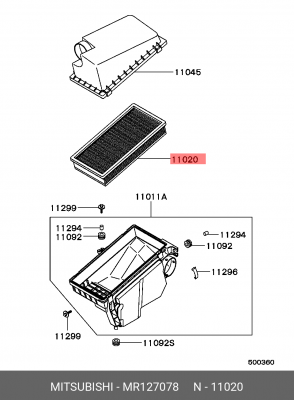 Фильтр воздушный MR127078 MITSUBISHI