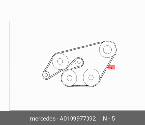Ремень приводной A0109977092 MERCEDES BENZ