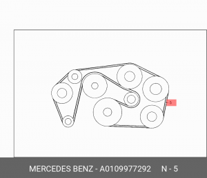 Ремень приводной A0109977292 MERCEDES BENZ