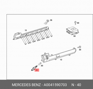 Свеча зажигания A0041590703 MERCEDES BENZ