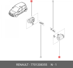 Цилиндр тормозной рабочий 7701208355 RENAULT