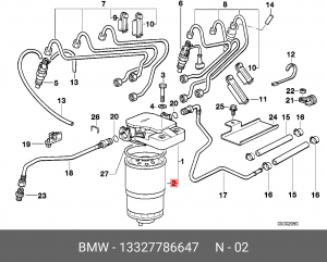 Фильтр топливный 13 32 7 786 647 BMW