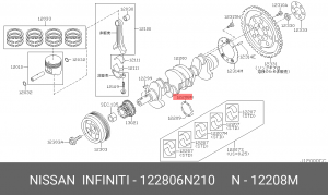 Ролик ремня приводного 12280-6N210 NISSAN