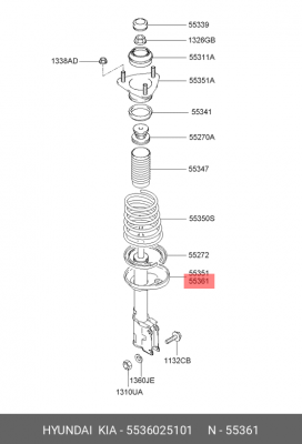 Амортизатор подвески 5536025101 HYUNDAI KIA
