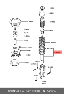 Амортизатор подвески 5461138001 HYUNDAI KIA