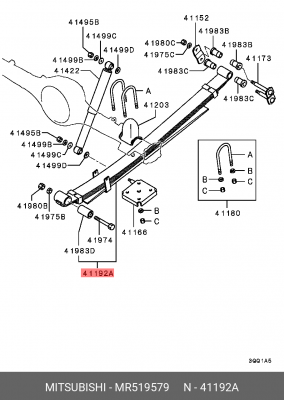 Пружины подвески (комплект) MR519579 MITSUBISHI