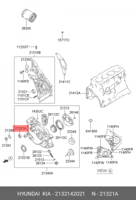 Сальник 2132142021 HYUNDAI KIA
