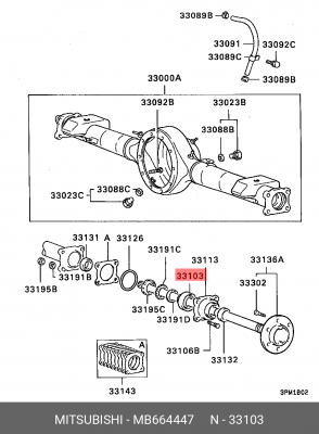 Подшипник полуоси MB664447 MITSUBISHI