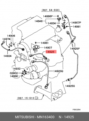 Датчик кислородный (лямбда-зонд) MN163400 MITSUBISHI