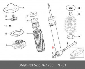 Амортизатор подвески 33 52 6 767 703 BMW