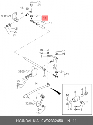 Опора шаровая подвески 0W02332450 HYUNDAI KIA