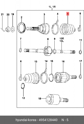 Пыльник ШРУСа 4954128440 HYUNDAI KIA