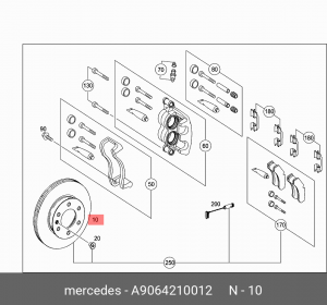 Диск тормозной A9064210012 MERCEDES BENZ