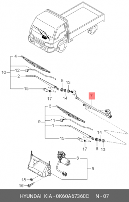 Деталь 0K60A67360C HYUNDAI KIA