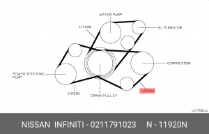 Ремень приводной 02117-91023 NISSAN