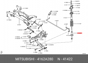 Амортизатор подвески 4162A280 MITSUBISHI