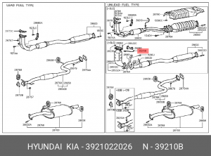 Датчик кислородный (лямбда-зонд) 3921022026 HYUNDAI KIA