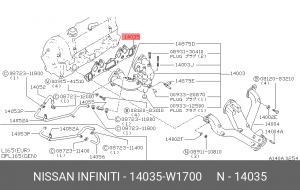 Деталь 14035-W1700 NISSAN