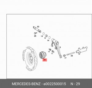 Подшипник выжимной сцепления A0022500015 MERCEDES BENZ