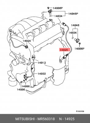 Датчик кислородный (лямбда-зонд) MR560318 MITSUBISHI