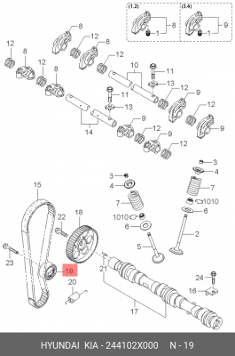 Ролик ремня ГРМ 24410-2X000 HYUNDAI KIA