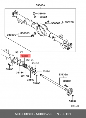 Подшипник ступицы колеса MB886298 MITSUBISHI