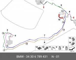 Шланг тормозной 34 30 6 789 431 BMW