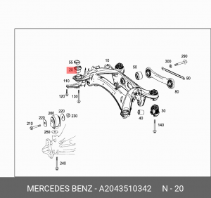 Сайлентблок A 204 351 03 42 MERCEDES BENZ