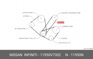 Ремень приводной 11950V7302 NISSAN