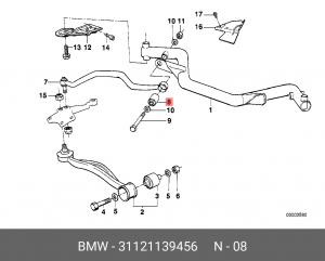 Сайлентблок 31 12 1 139 456 BMW