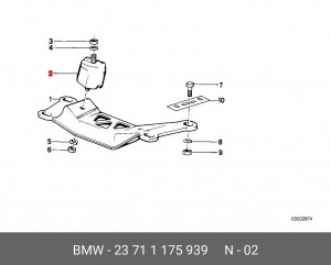 Опора коробки передач 23 71 1 175 939 BMW