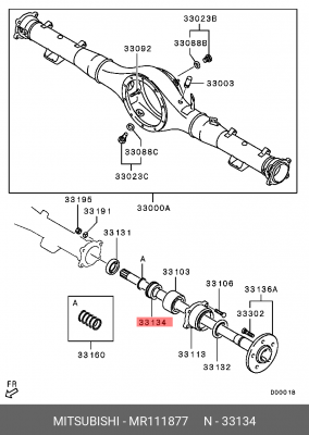 Подшипник полуоси (комплект) MR111877 MITSUBISHI
