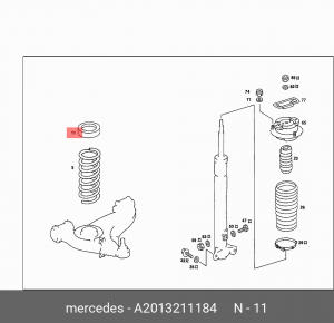 Подушка пружины подвески A 201 321 11 84 MERCEDES BENZ