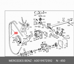 Ремень приводной A0019972592 MERCEDES BENZ