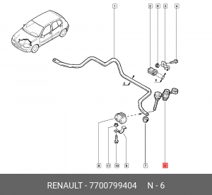 Стойка стабилизатора 7700799404 RENAULT