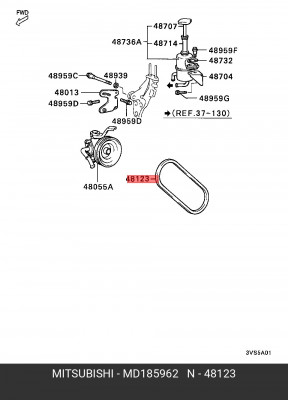 Ремень приводной MD185962 MITSUBISHI