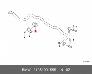 Втулка стабилизатора 31 35 1 091 555 BMW
