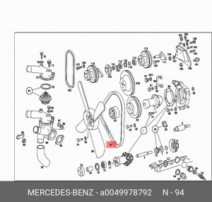 Ремень приводной A0049978792 MERCEDES BENZ