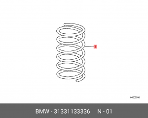 Пружина подвески 31 33 1 133 336 BMW