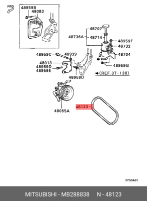 Ремень приводной MB288838 MITSUBISHI