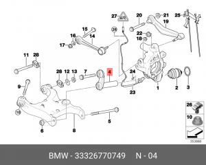 Рычаг подвески 33 32 6 770 749 BMW