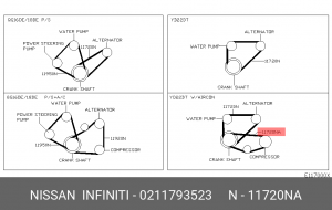 Ремень приводной 02117-93523 NISSAN